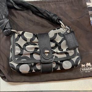 Coach Monochrome Patterned Shoulder Bag